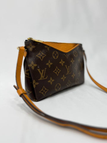 LOUIS VUITTON LV Pallas Pochette Monogram  Crossbody Bag Saffron