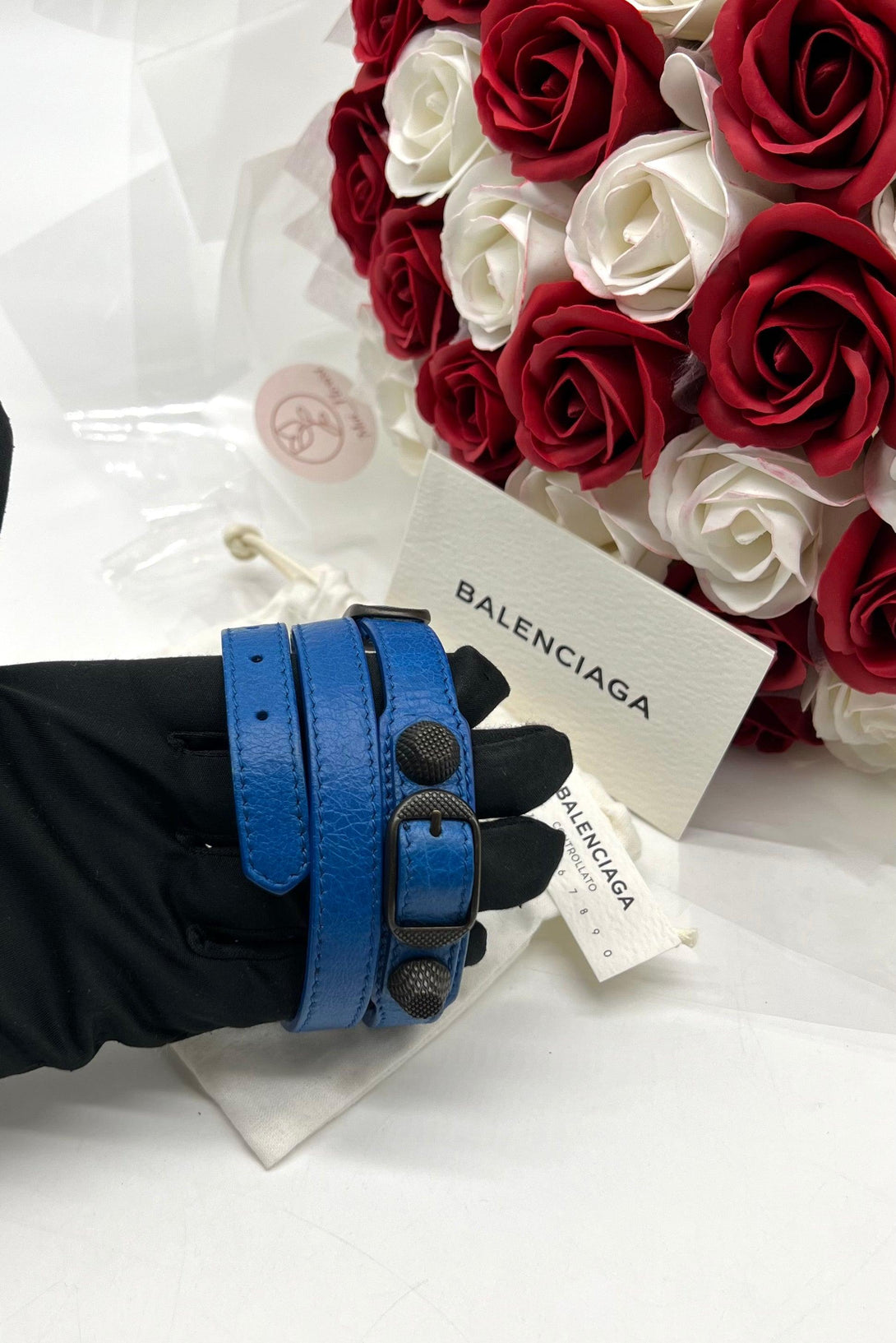 Balenciaga Arena Triple Wrap Bracelet in Blue - Reeluxs 