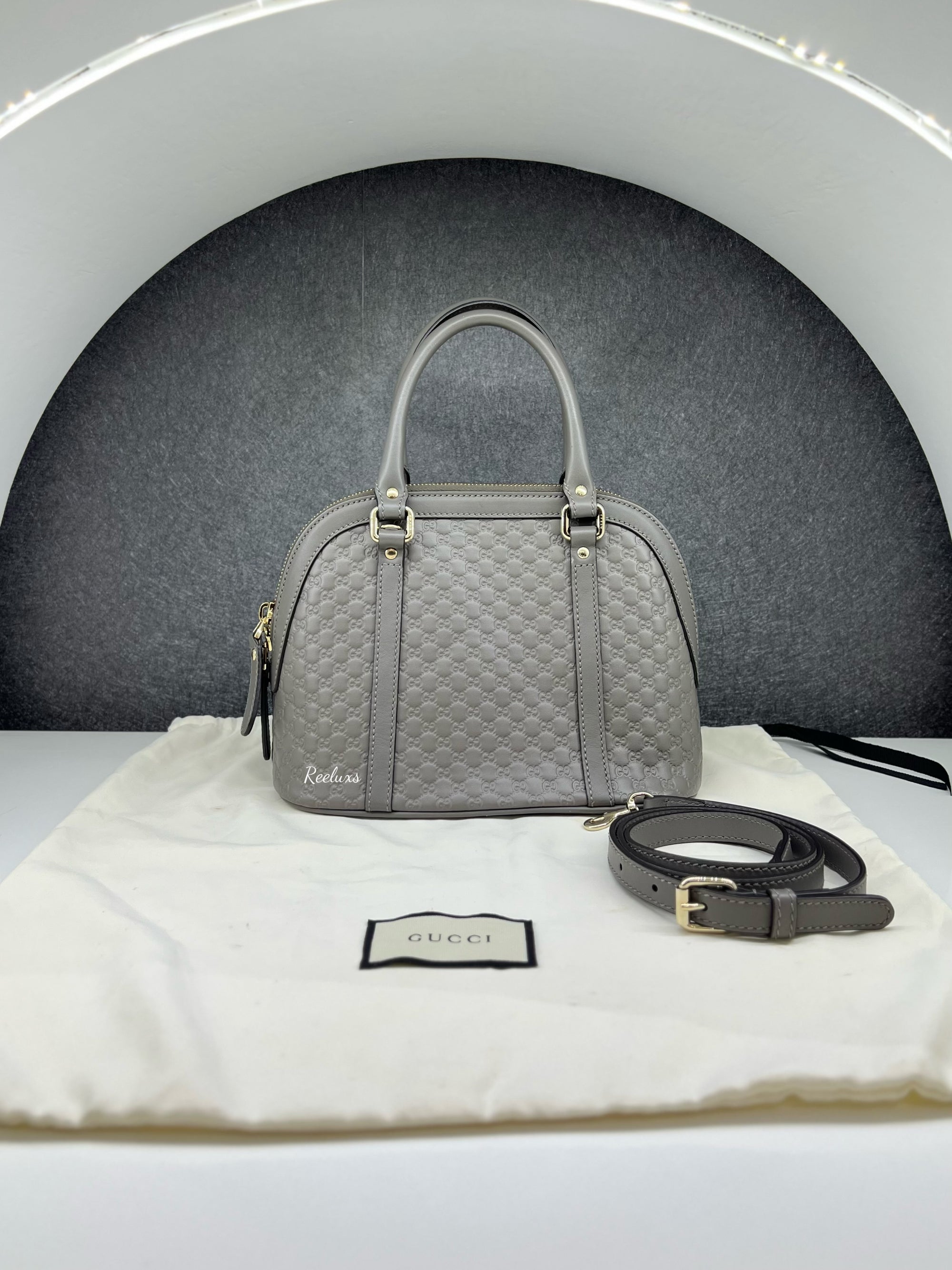 GUCCI Dome leather Hand Bag / Shoulder Bag ( 2- Way )
