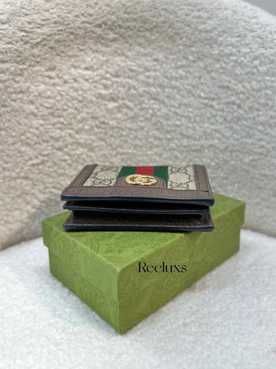 FullSet GUCCI Ophidia GG Supreme Bi-fold Wallet