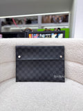 LOUIS VUITTON Damier Graphite Canvas Alpha Pochette GM Clutch