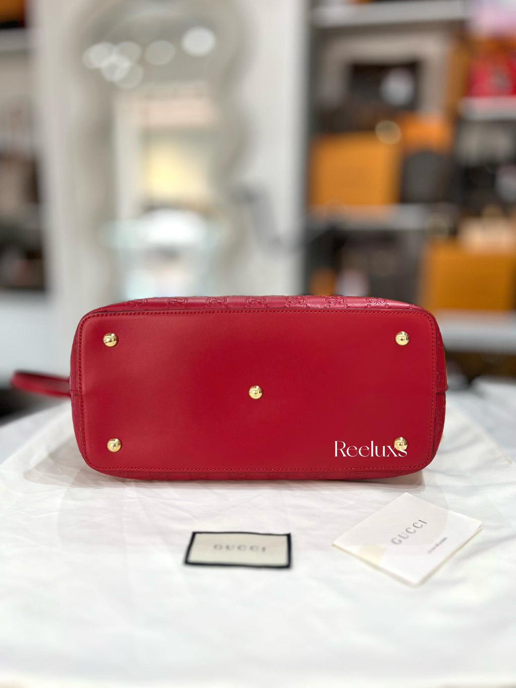 GUCCI Guccissima Leather Top Handle Tote Handbag