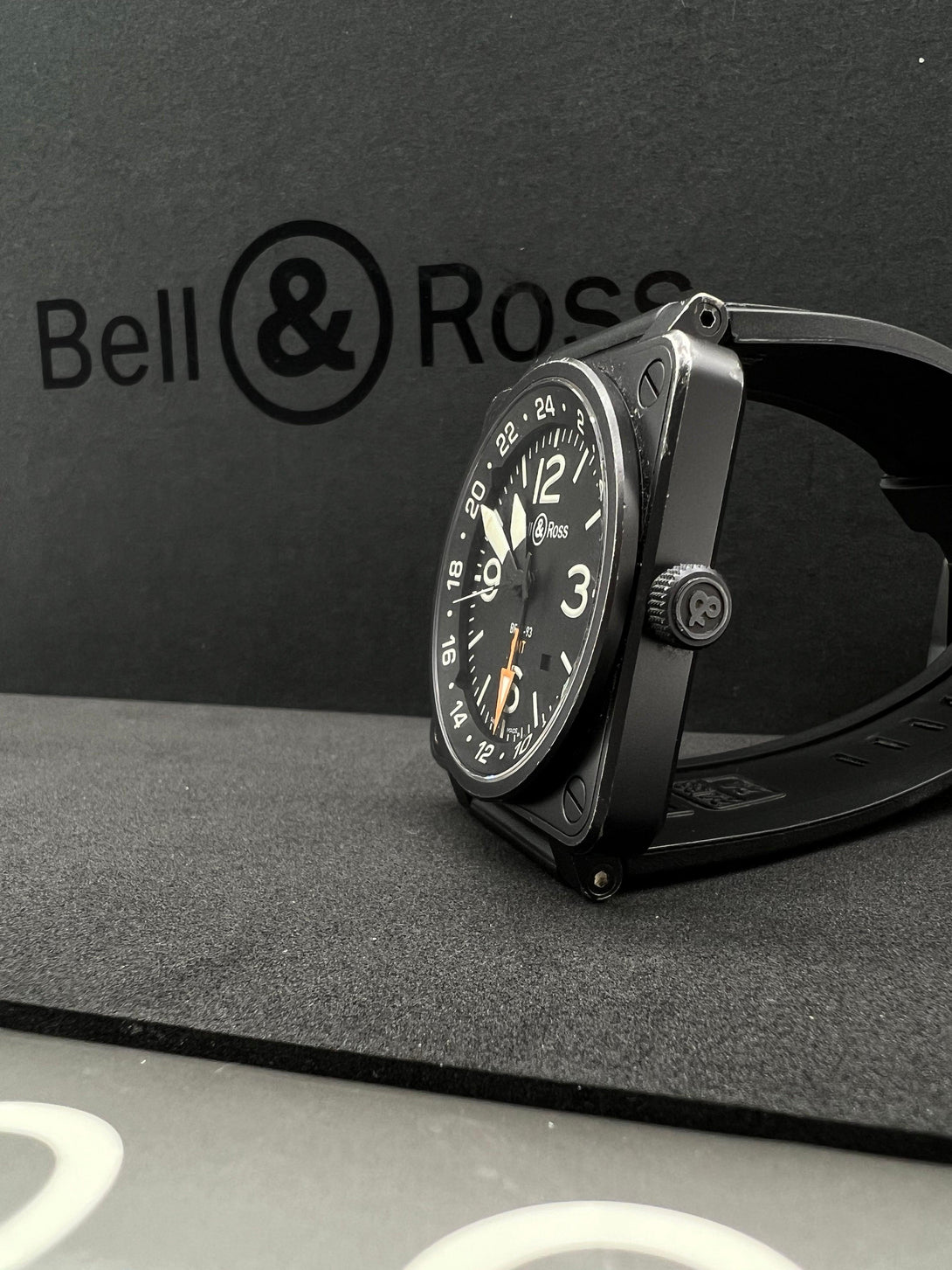 BELL & ROSS BR0193 Black PVD GMT 46mm Automatic Watch - Reeluxs 