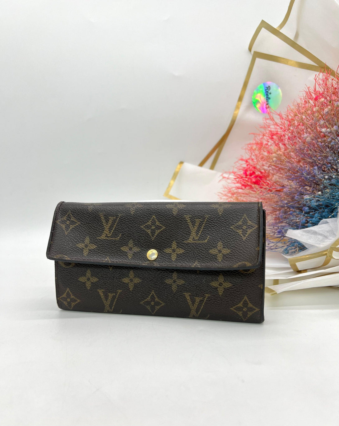 LOUIS VUITTON Pochette Porte Monet Credit Monogram Long Wallet - Reeluxs 