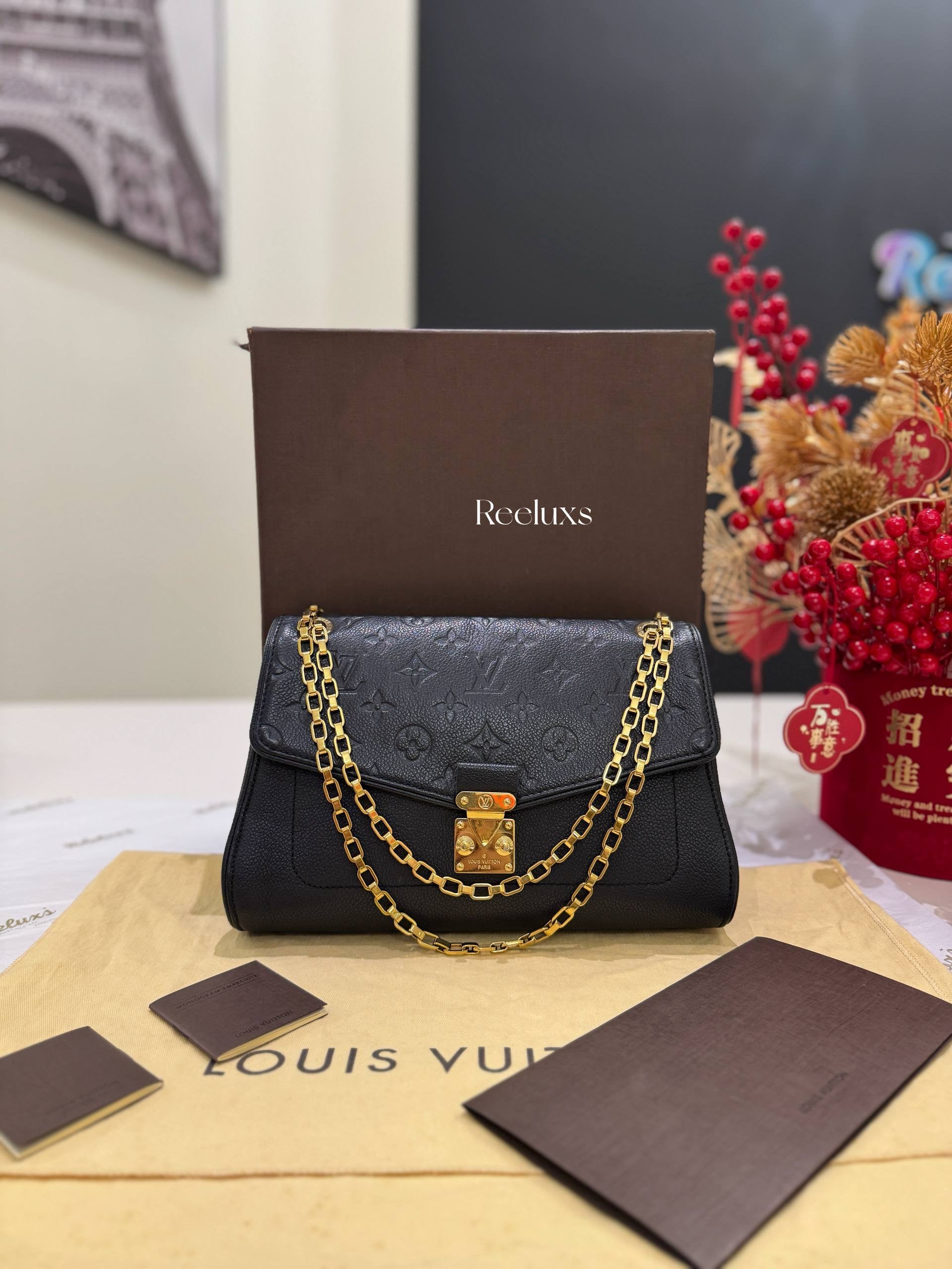 LOUIS VUITTON Saint Germain Pm Monogram Empreinte Leather Shoulder Bag