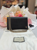 GUCCI Betty Chain Wallet Leather
