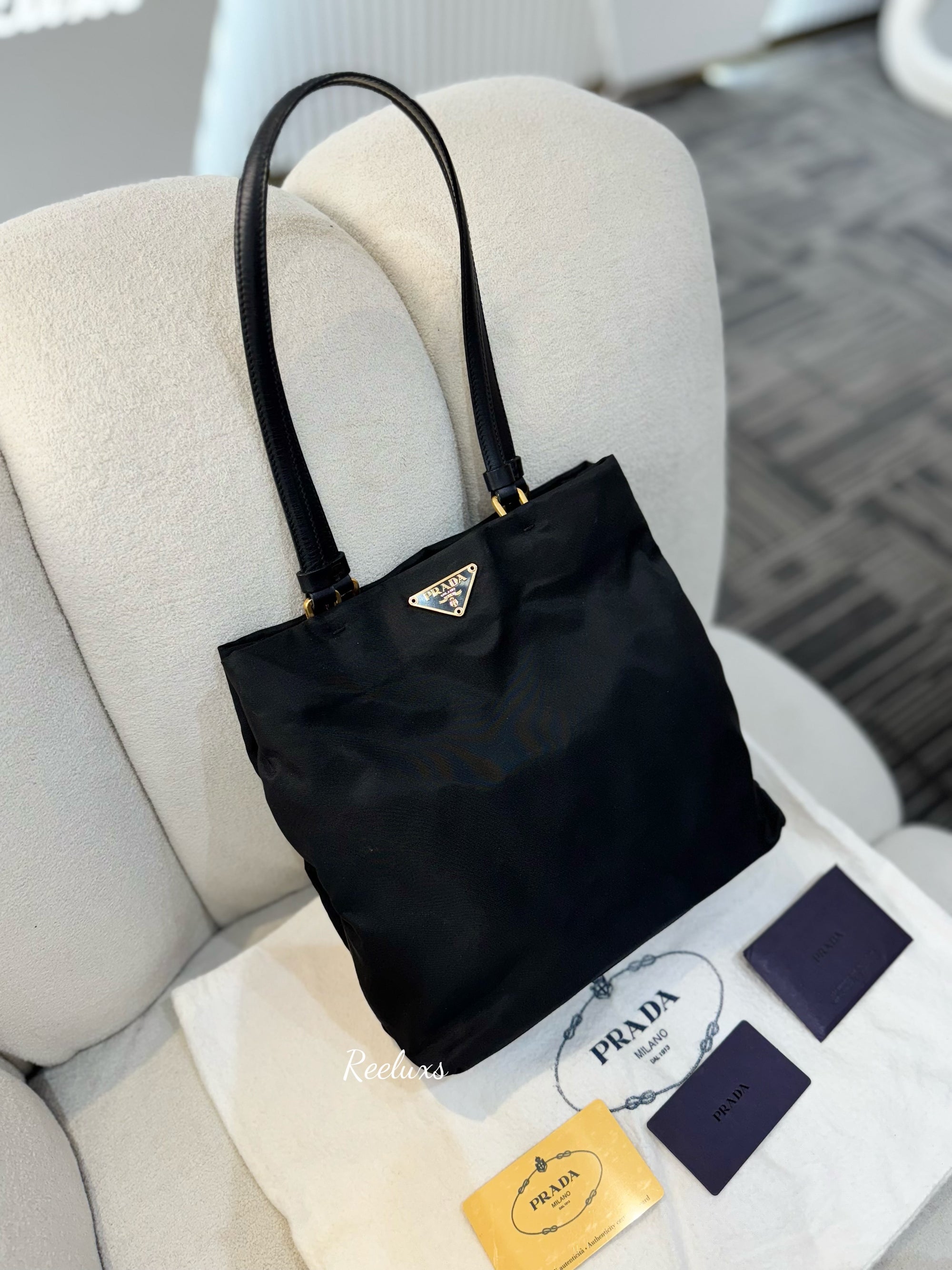 PRADA  Nylon Black Shoulder Bag