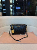 Miu Miu Black Matelassé Lux Contenitor Gold Hardware Pouch