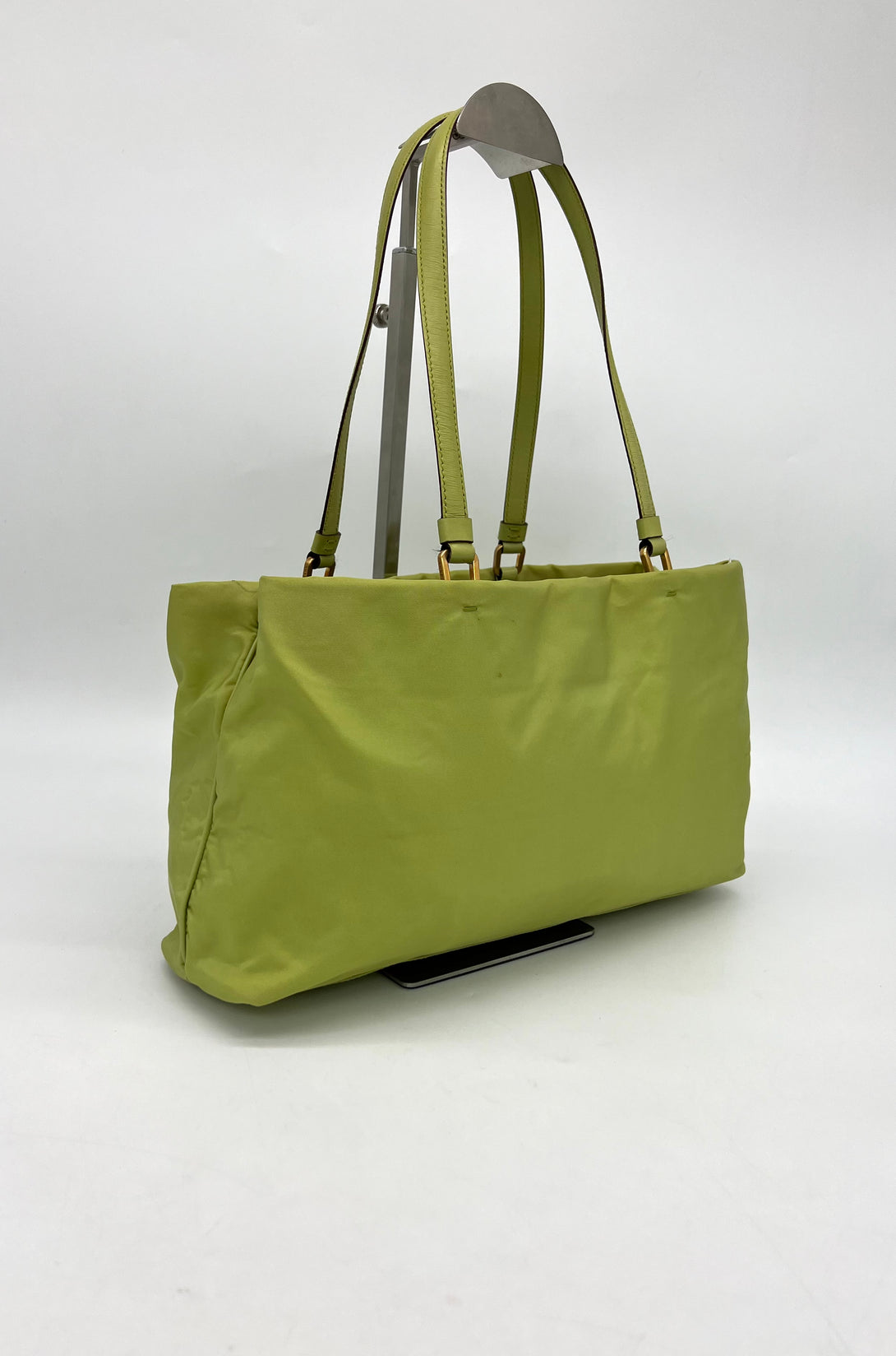 PRADA Lime Green Satin Mini Bag - Reeluxs 