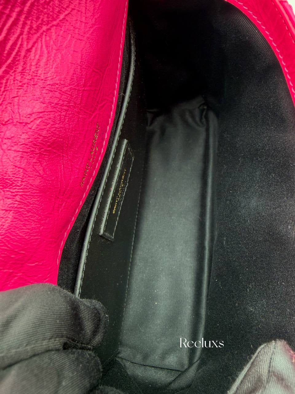 Saint Laurent Niki Baby Shoulder Bag in Hot-Pink Vintage Quilted Leather