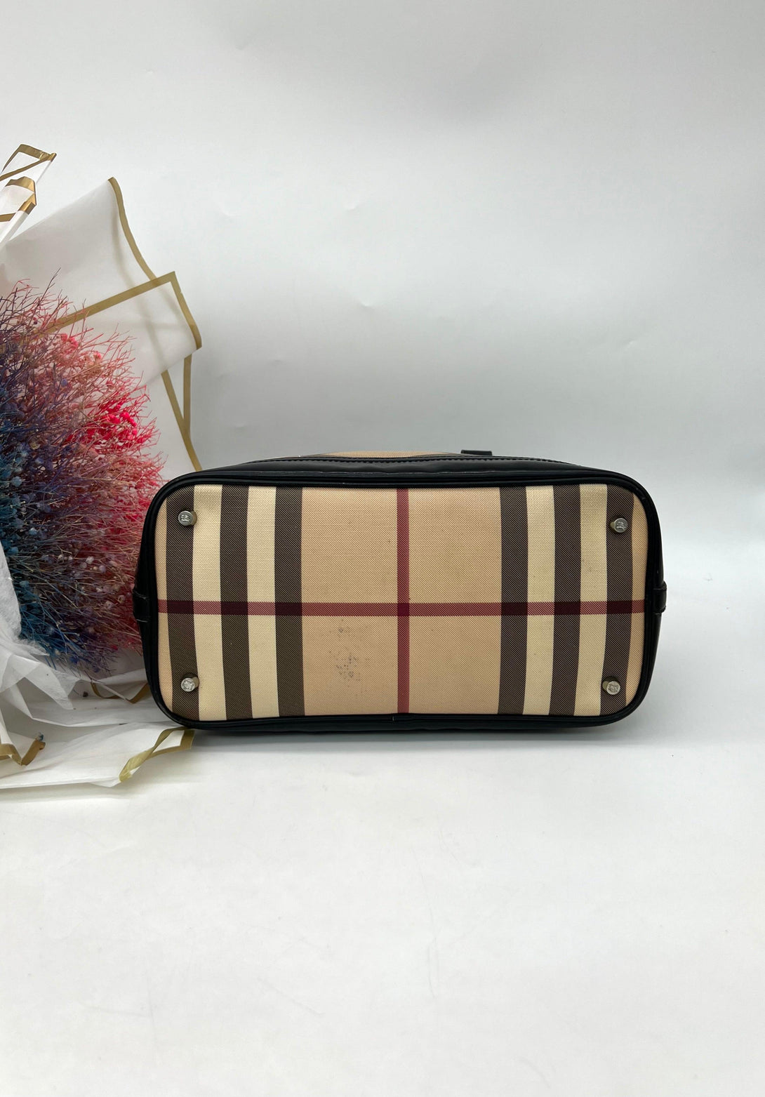 BURBERRY Super Nova Check Eden Bag Beige - Reeluxs 