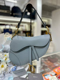 CHRISTIAN DIOR Grained Calfskin Saddle Bag