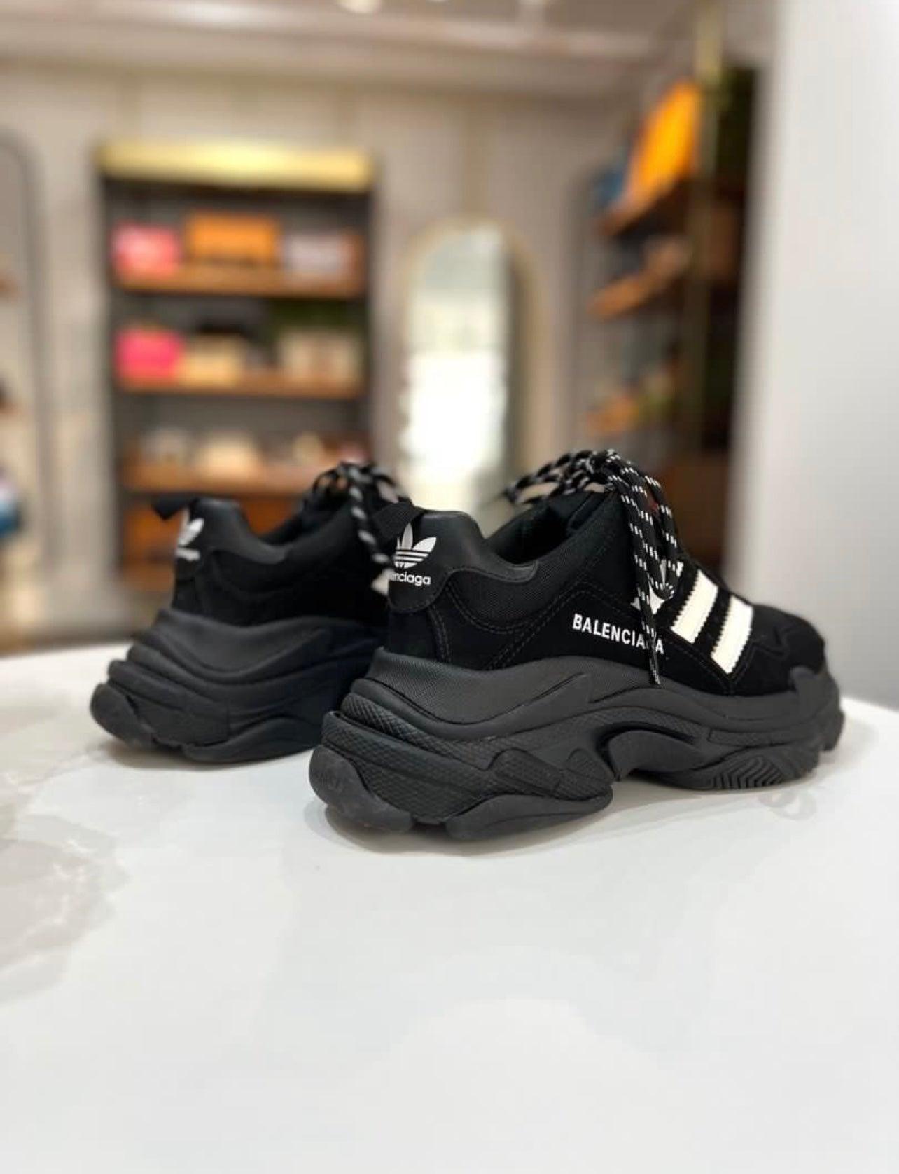 Balenciaga S Trainers Shoe In Black White Size 42 - Reeluxs 