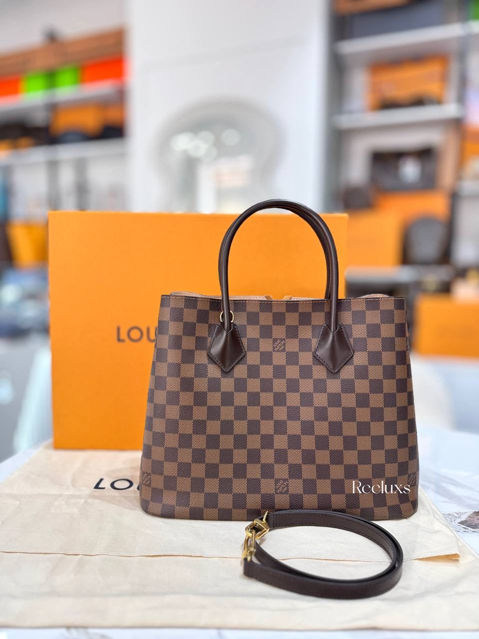 FULL SET LOUIS VUITTON LV Kensington Tote Bag