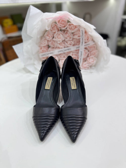 BURBERRY Amalia Quilted Leather Pointed Toe D'Orsay Pumps