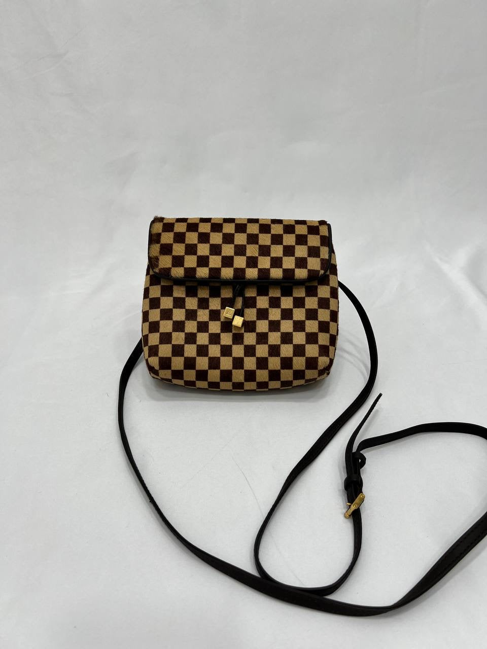 LOUIS VUITTON LV Damier Sauvage Gazelle Sling Belt Bum bag Brown