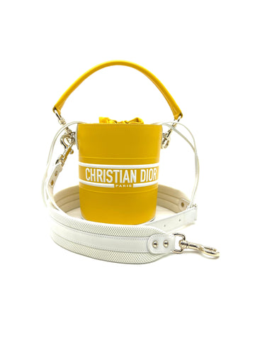 Dior - Small Vibe Bucket Bag Yellow Smooth Calfskin - Women - Reeluxs 