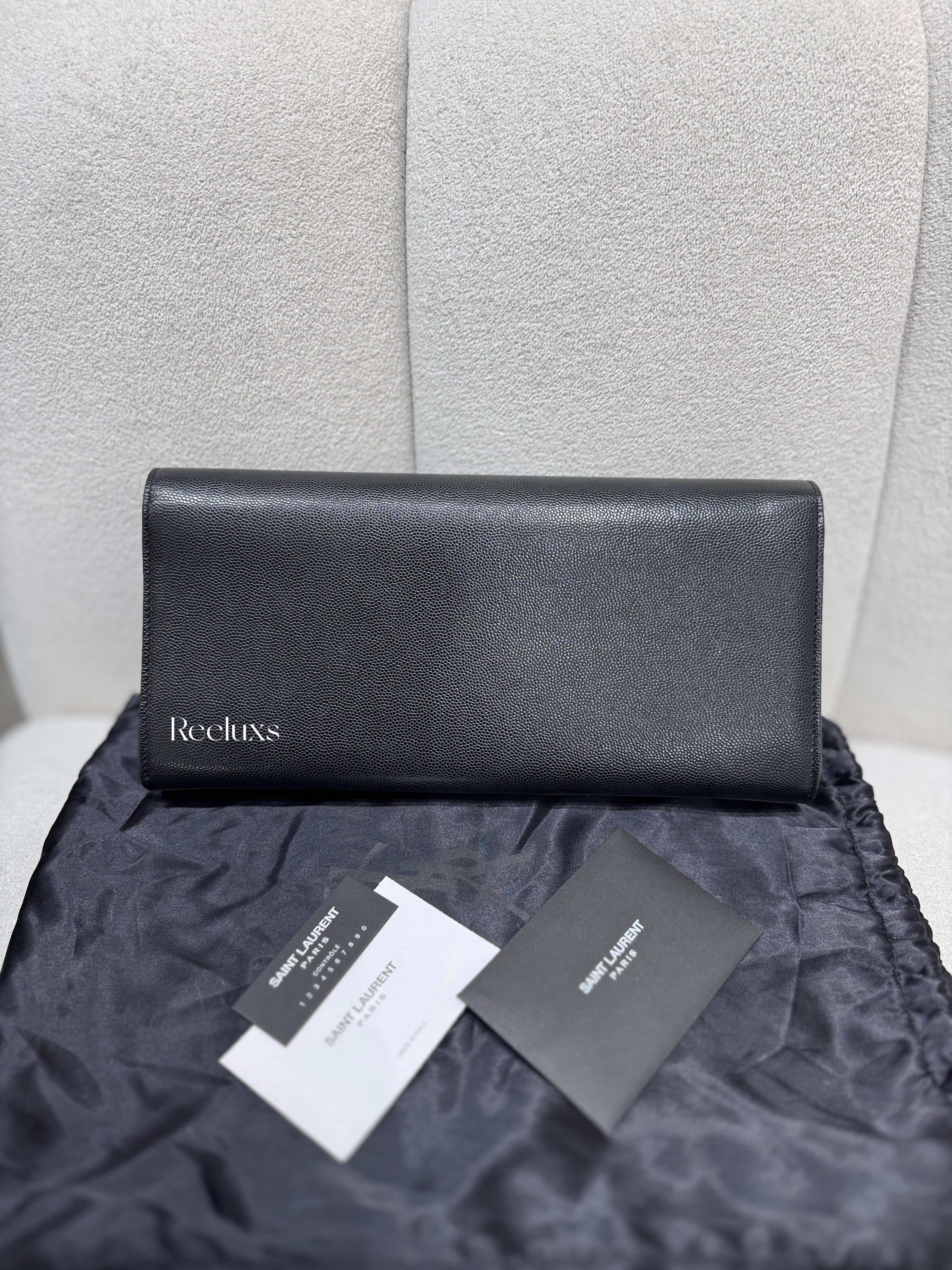 YVES SAINT LAURENT YSL Kate Black Clutch Bag