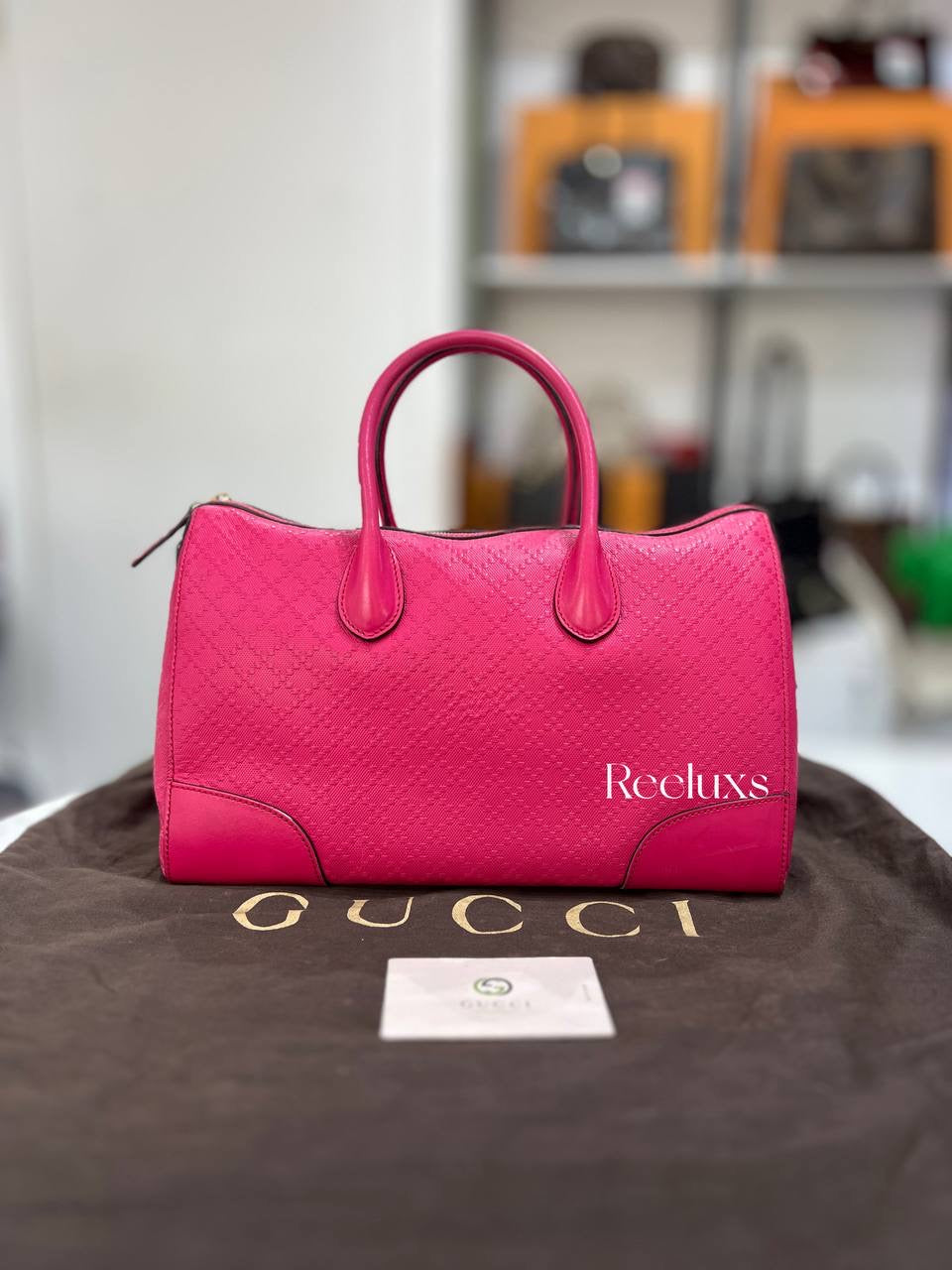 GUCCI Microguccissima Leather 'Nice' Top Handle Bag