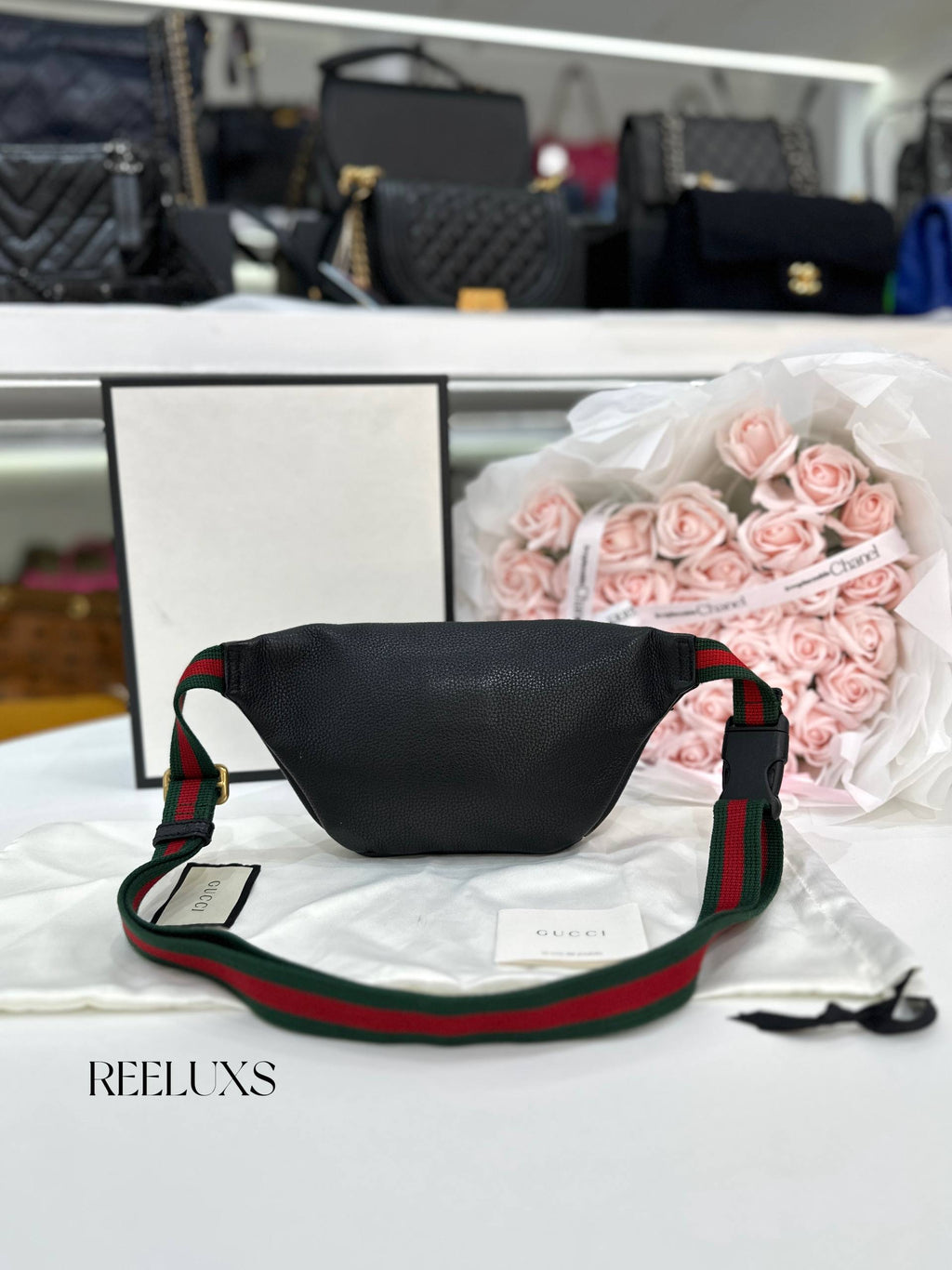 GUCCI Print Belt Bag with Vintage Logo