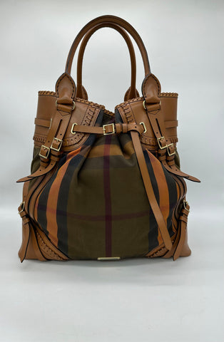 BURBERRY Prorsum Whipstitch Check Canvas Tote Bag - Reeluxs 