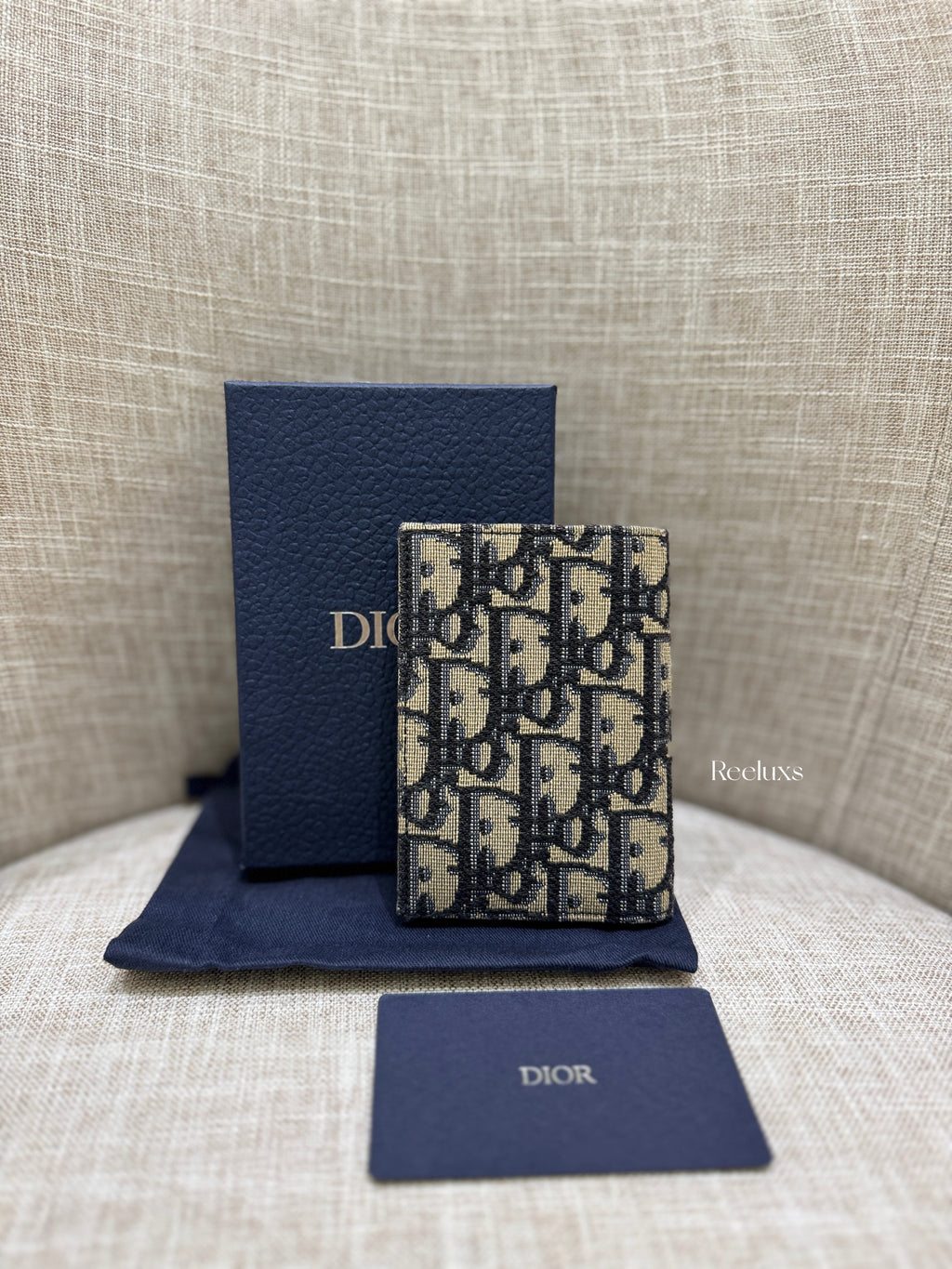 DIOR Oblique Bi- Fold Card Wallet