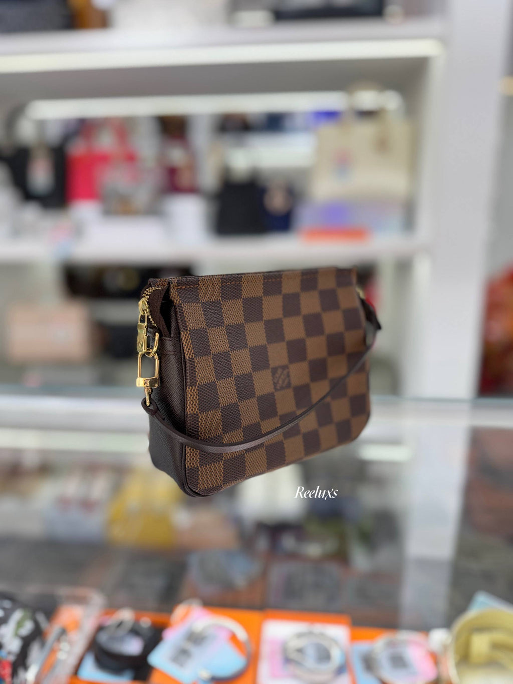 LOUIS VUITTON Damier Ebene Trousse Makeup Bag
