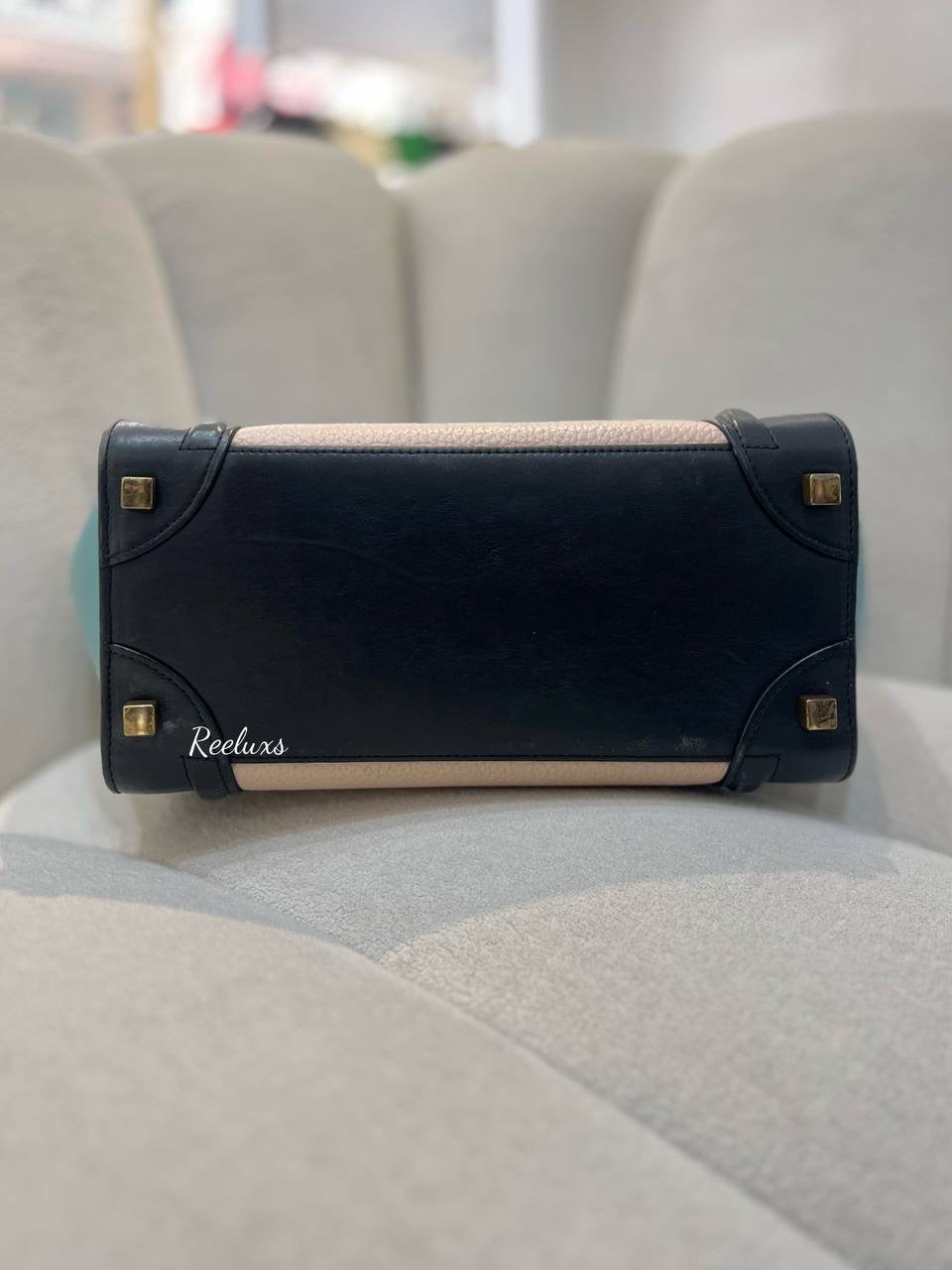 CELINE Drummed Micro Tri-Color Hand Bag For Women