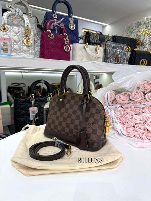 LOUIS VUITTON LV Alma BB Damier Ébène canvas