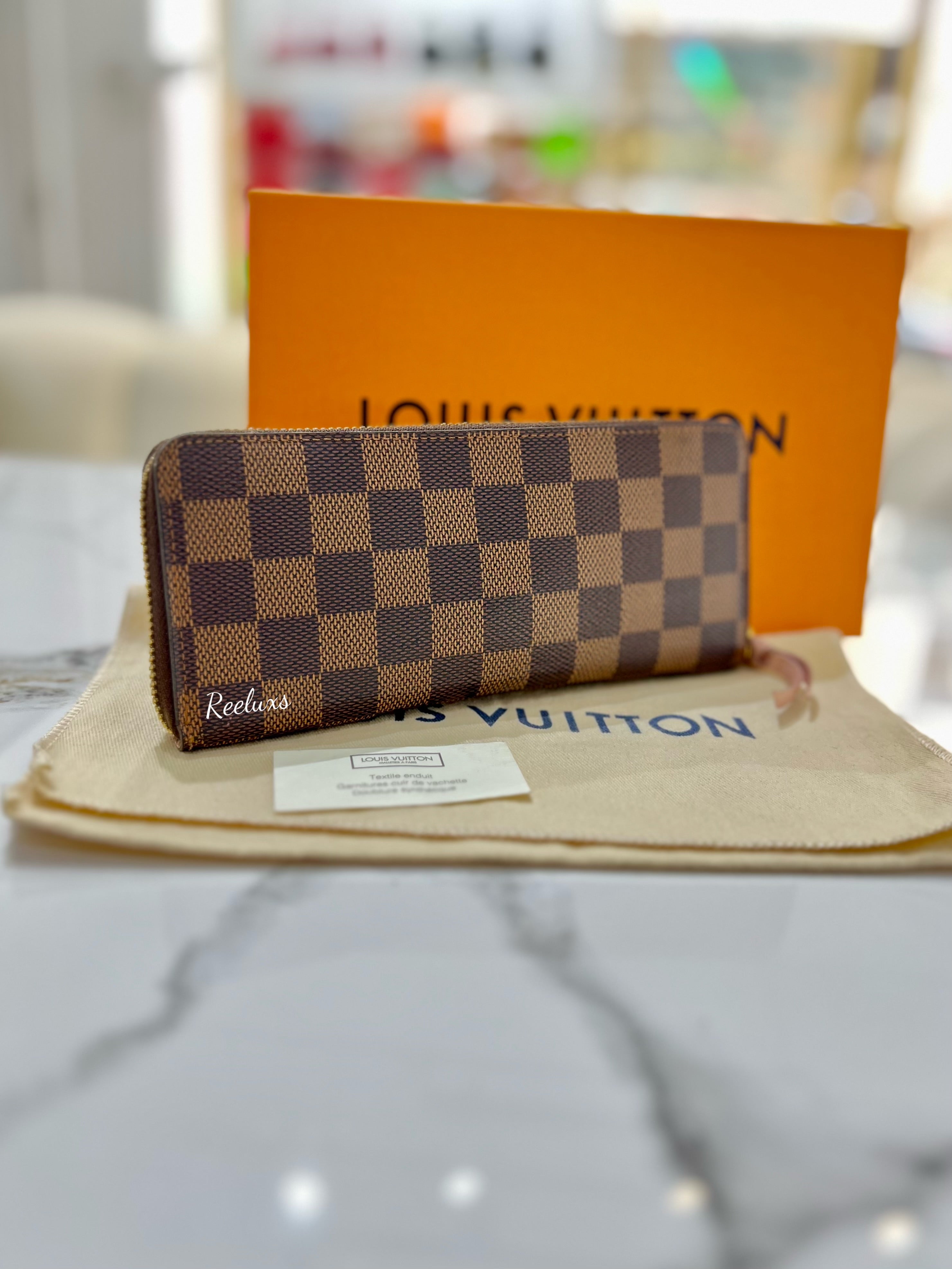 LOUIS VUITTON LV Clemence Long Zip Around Wallet