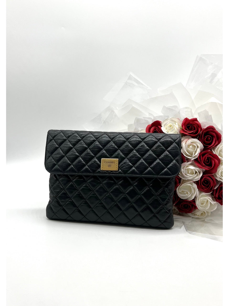 CHANEL Calfskin Black For Women's Clutch - Reeluxs 