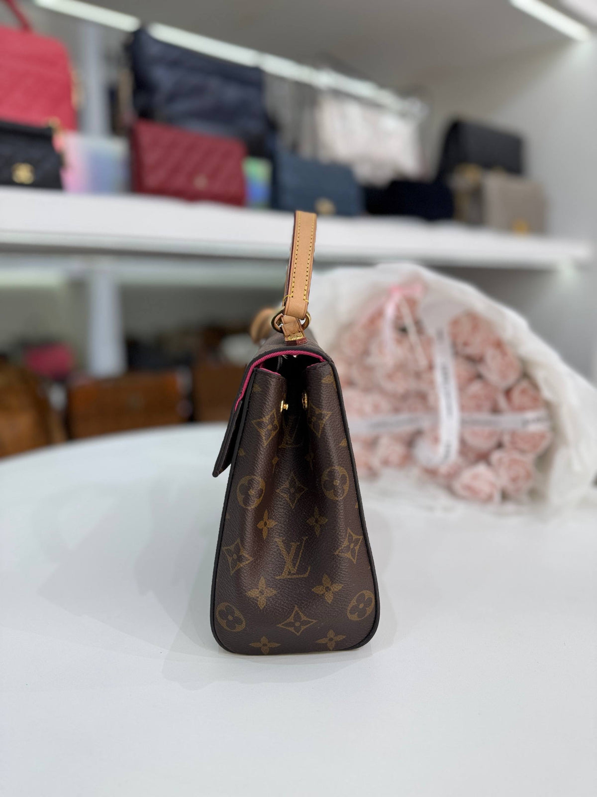 LOUIS VUITTON Cluny BB In Classic Monogram Canvas Bag