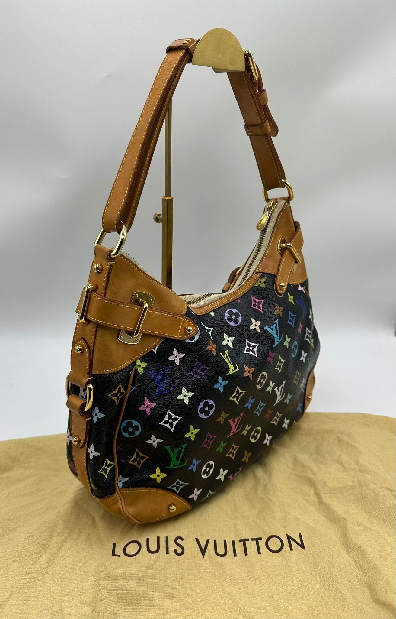 LOUIS VUITTON Vuitton Multicolore Greta Monogram Noir Bag - Reeluxs 