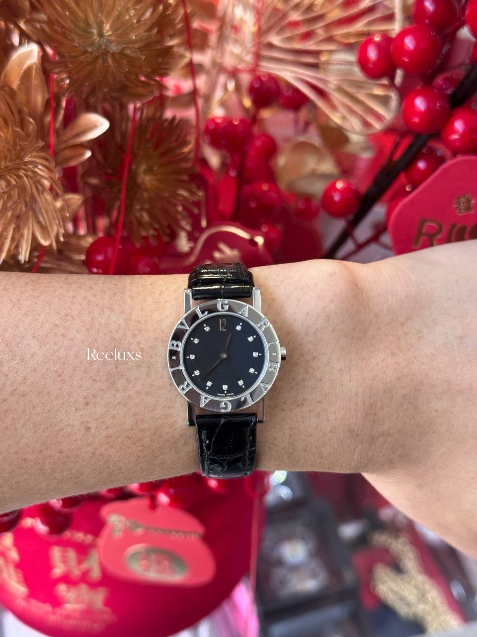 BVLGARI 26 mm Quartz Ladies Watch With Diamond Hour Markers