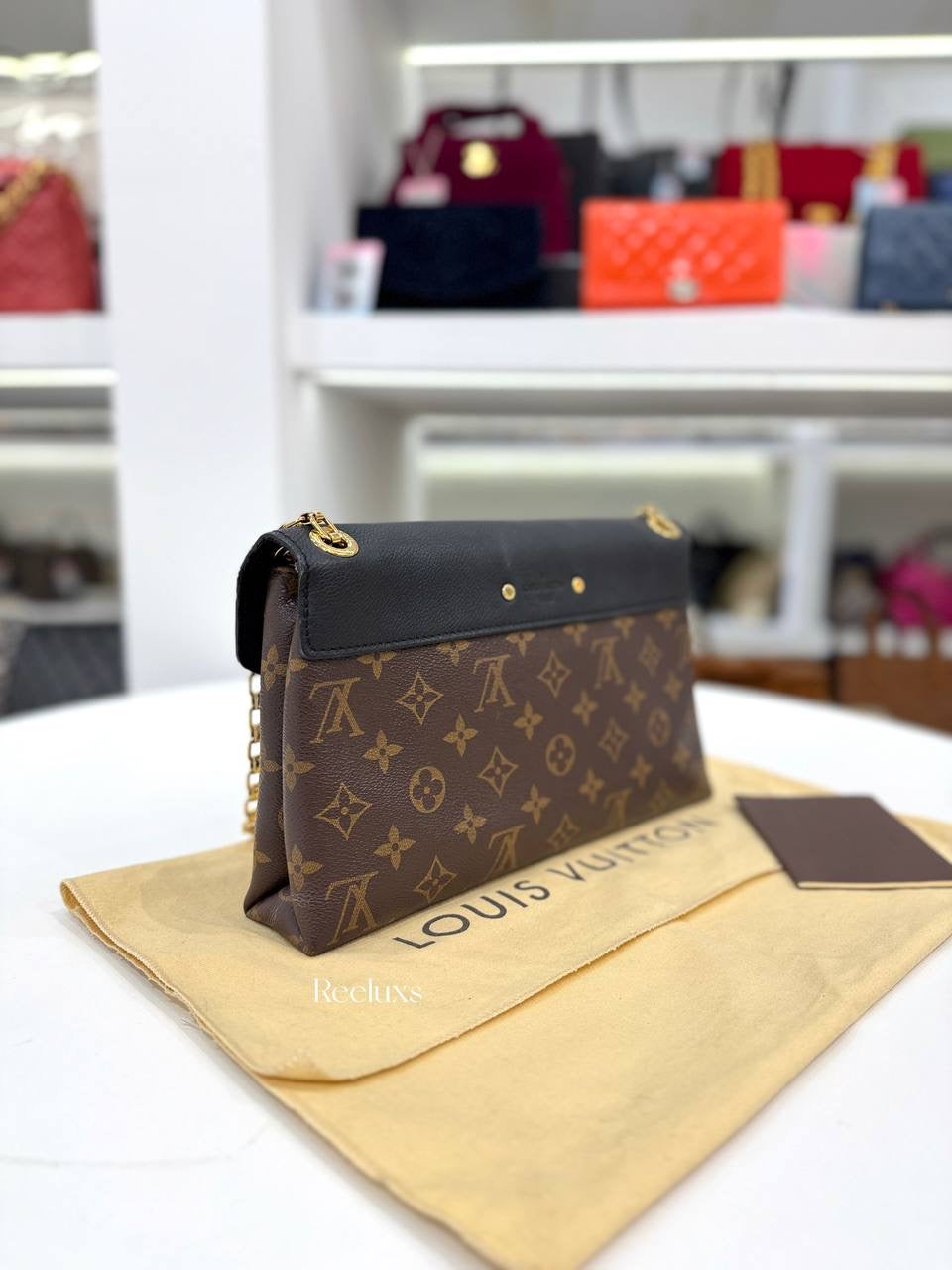 LOUIS VUITTON Monogram Canvas Pallas Chain Bag