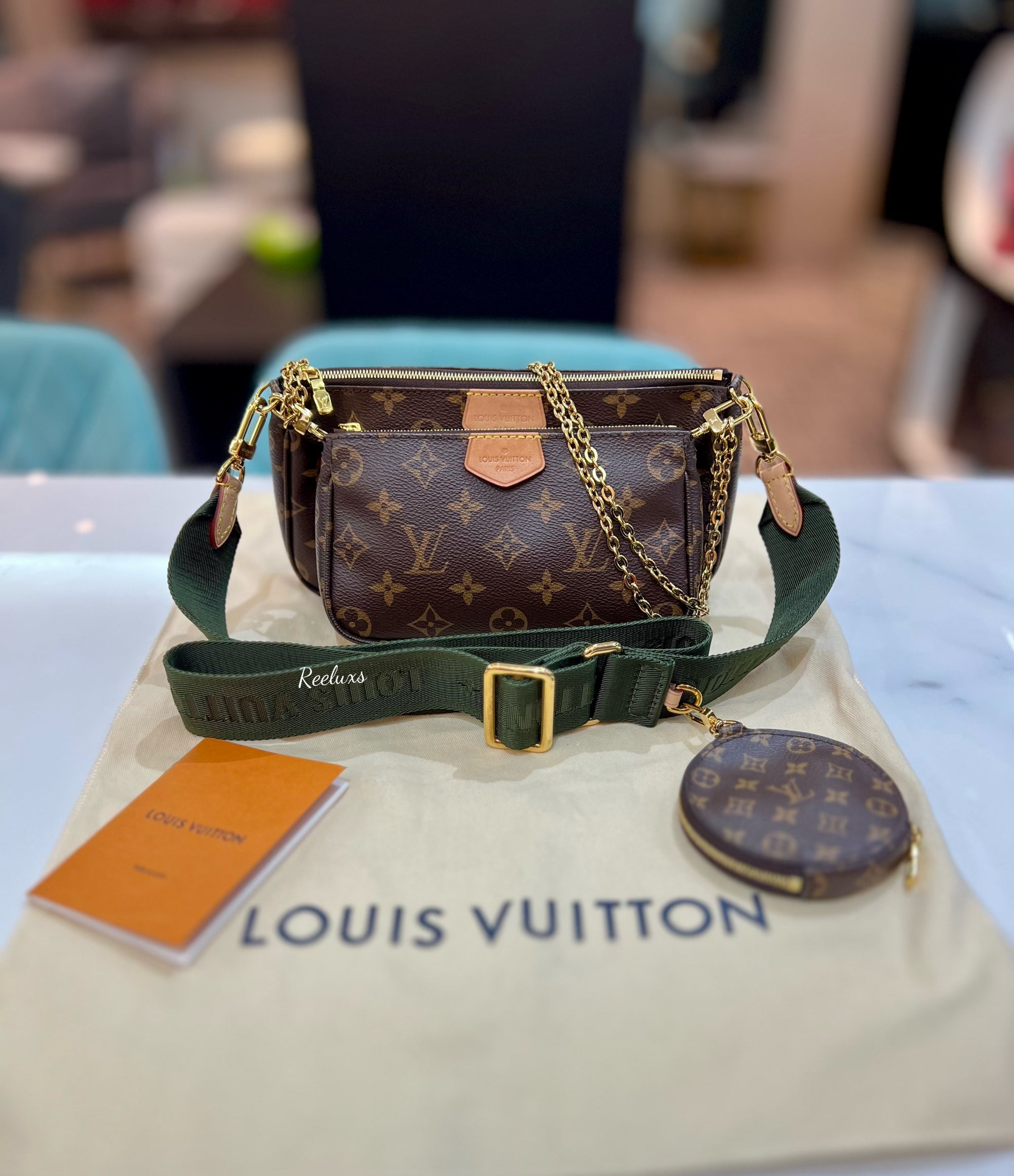 Lv Pochette Sling Bag Tas Seken Kulit Louis Vuitton Lv Multi