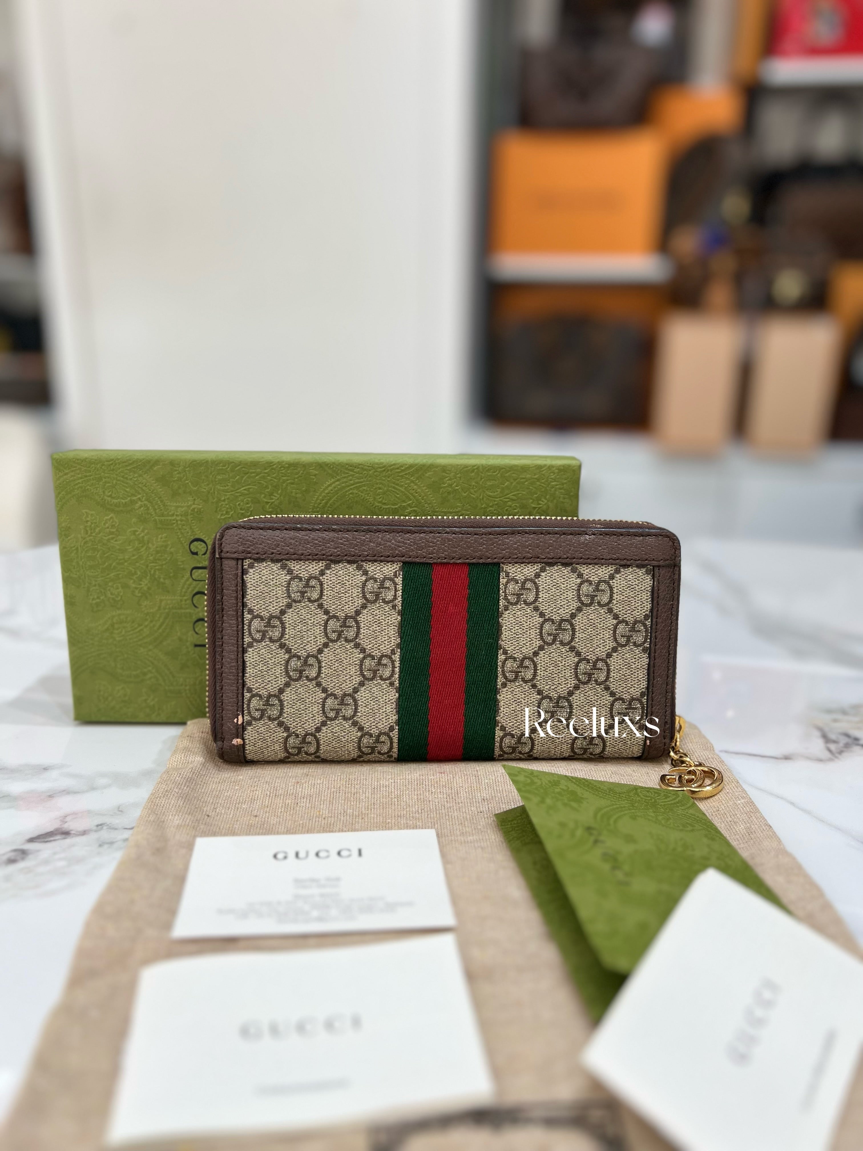GUCCI Ophidia GG Supreme Zip-around Wallet
