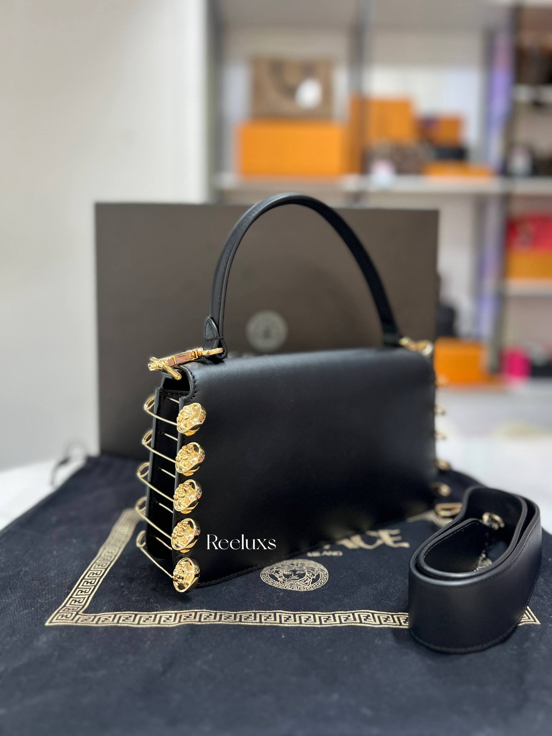 FENDI x VERSACE Viltello Seta Fendace Brooch Baguette