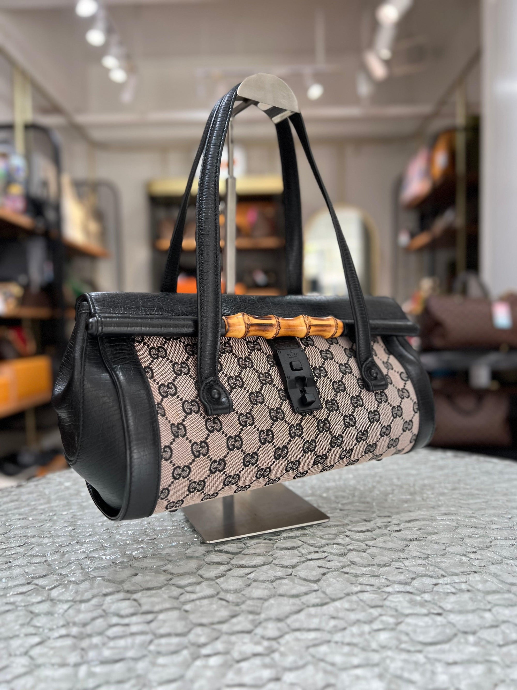 GUCCI Bamboo Bullet Top Handle Bag For Women - Reeluxs 