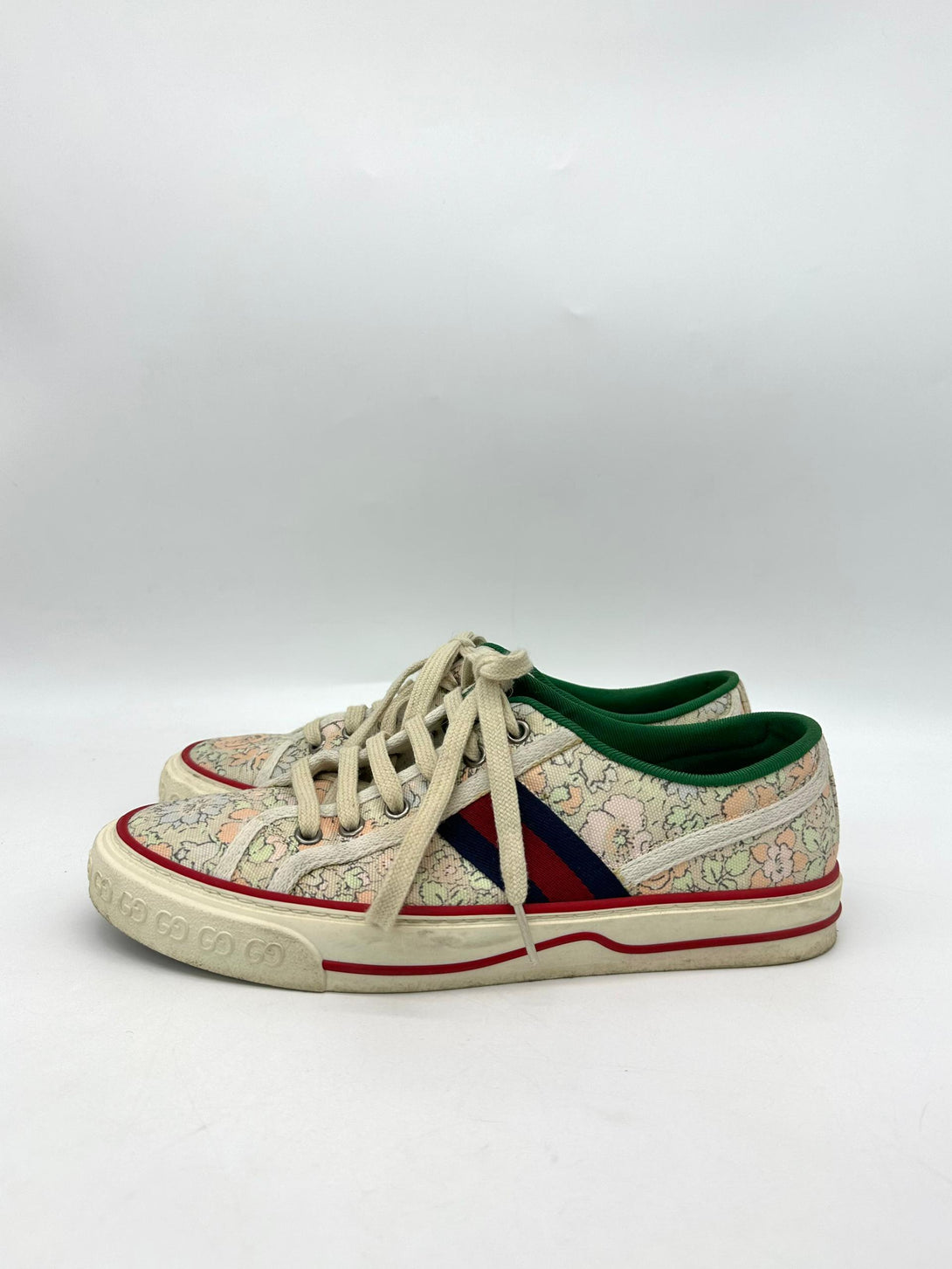 GUCCI (WMNS) Liberty of London x Gucci Tennis 1977 'Floral - Mint Green Size 39 - Reeluxs 