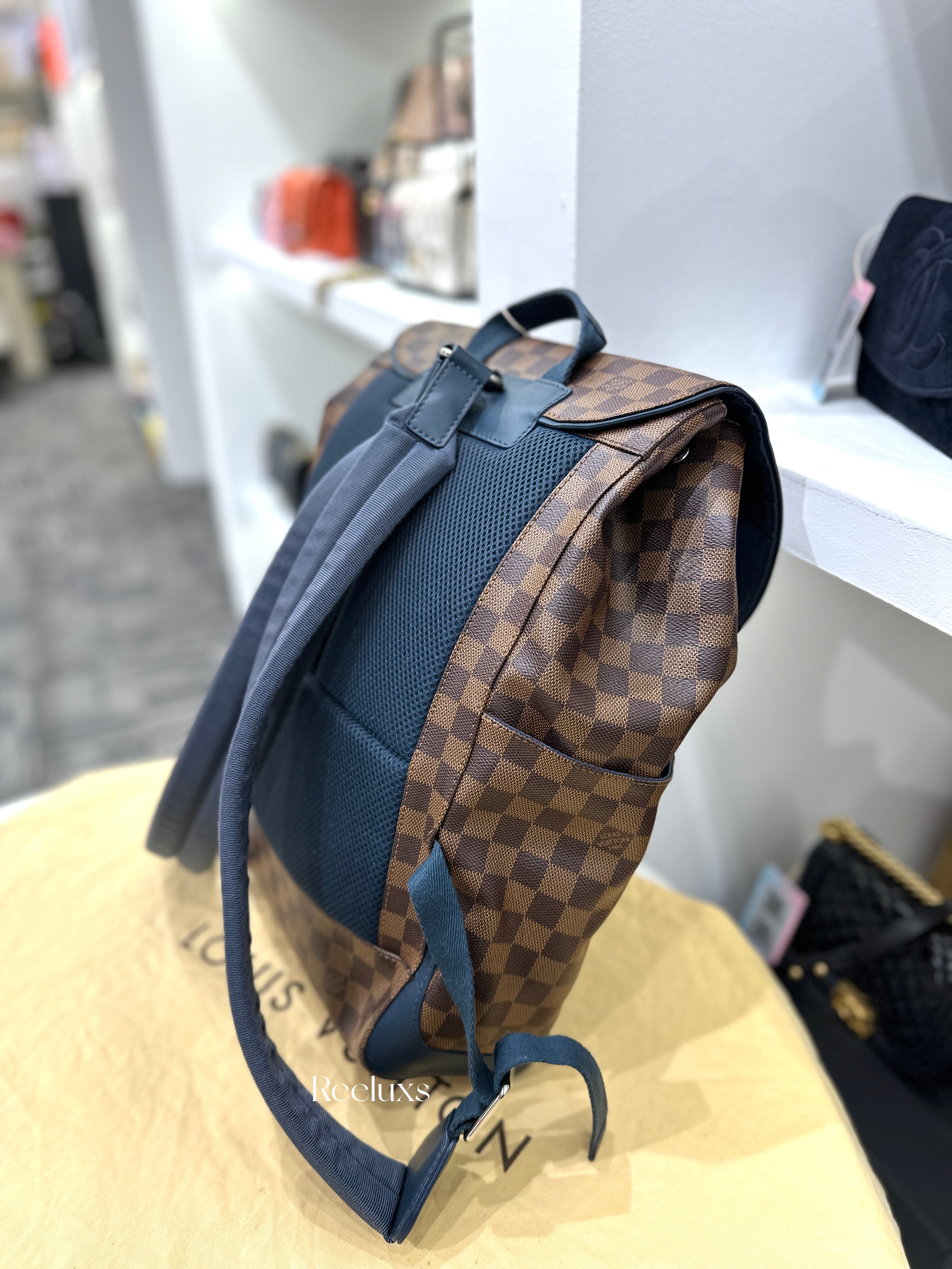 LOUIS VUITTON Runner Backpack Damier Ebene Canvas
