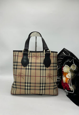 BURBERRY Haymarket Check Medium Tote - Reeluxs 