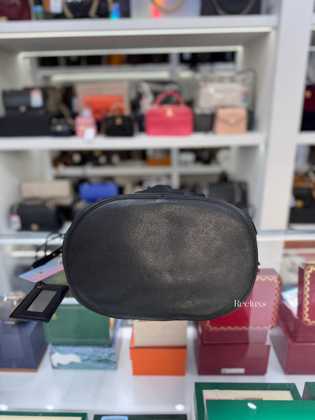 BALENCIAGA Papier Drop Bucket Bag Calfskin Leather