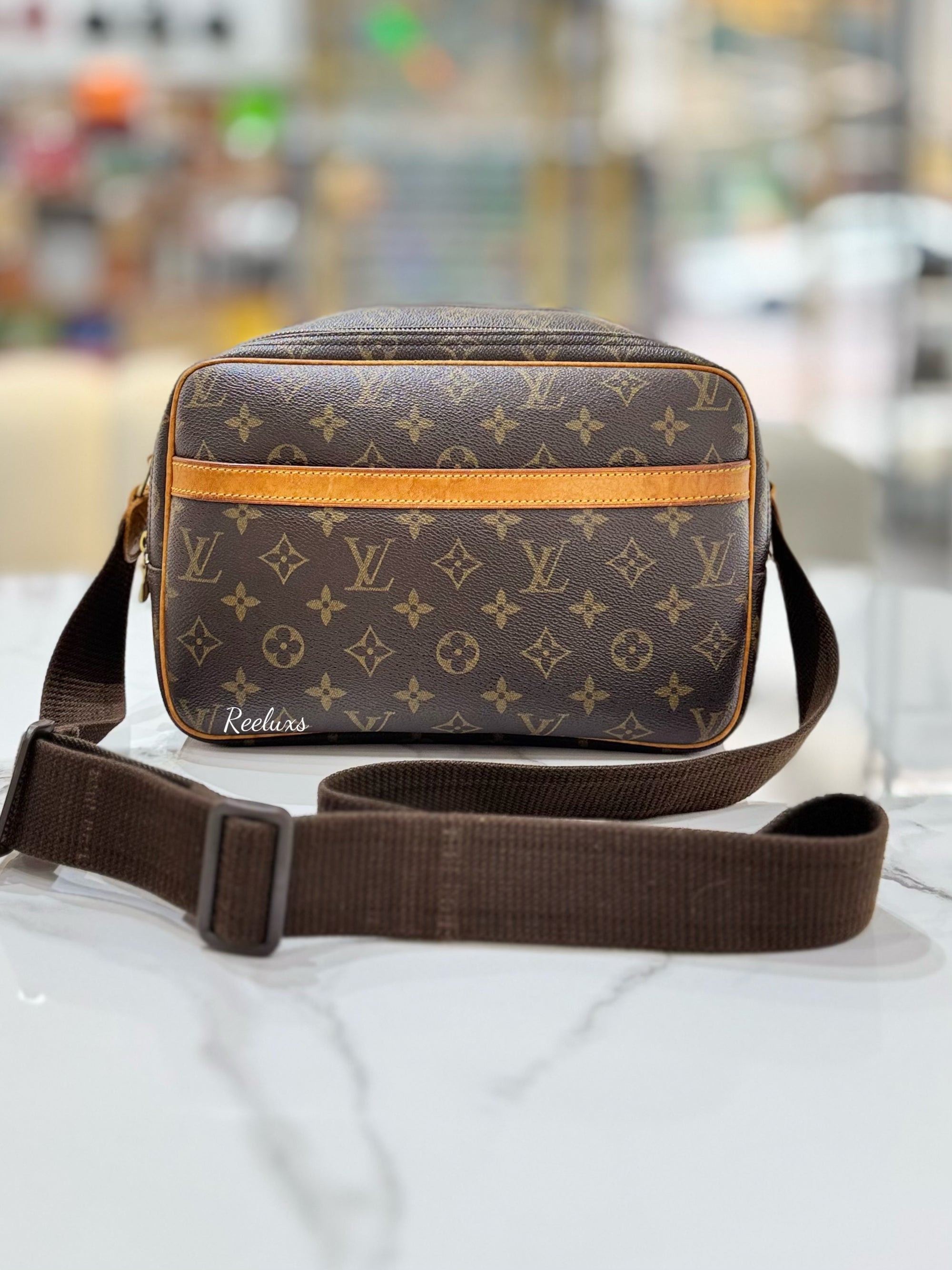 LOUIS VUITTON LV Reporter Monogram Coated Canvas PM Shoulder Bag
