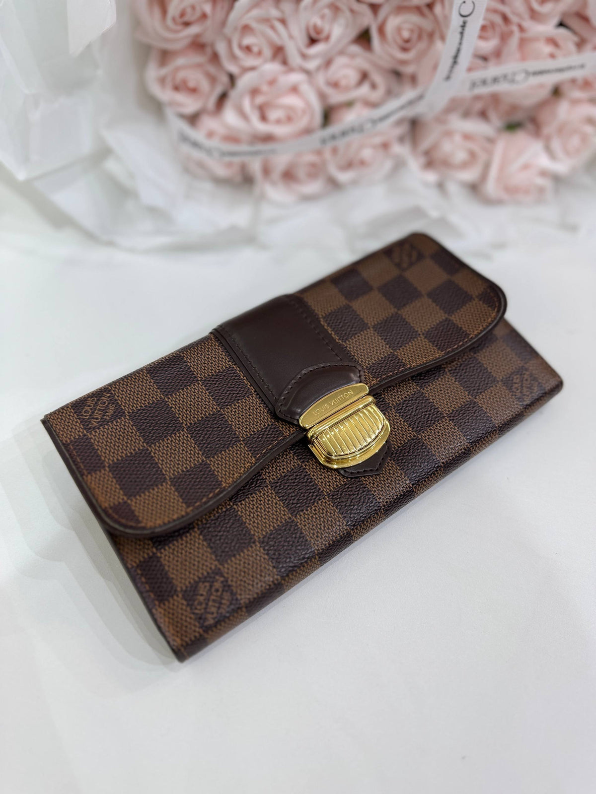 LOUIS VUITTON Damier Ebene Portefeuille Sistina Wallet