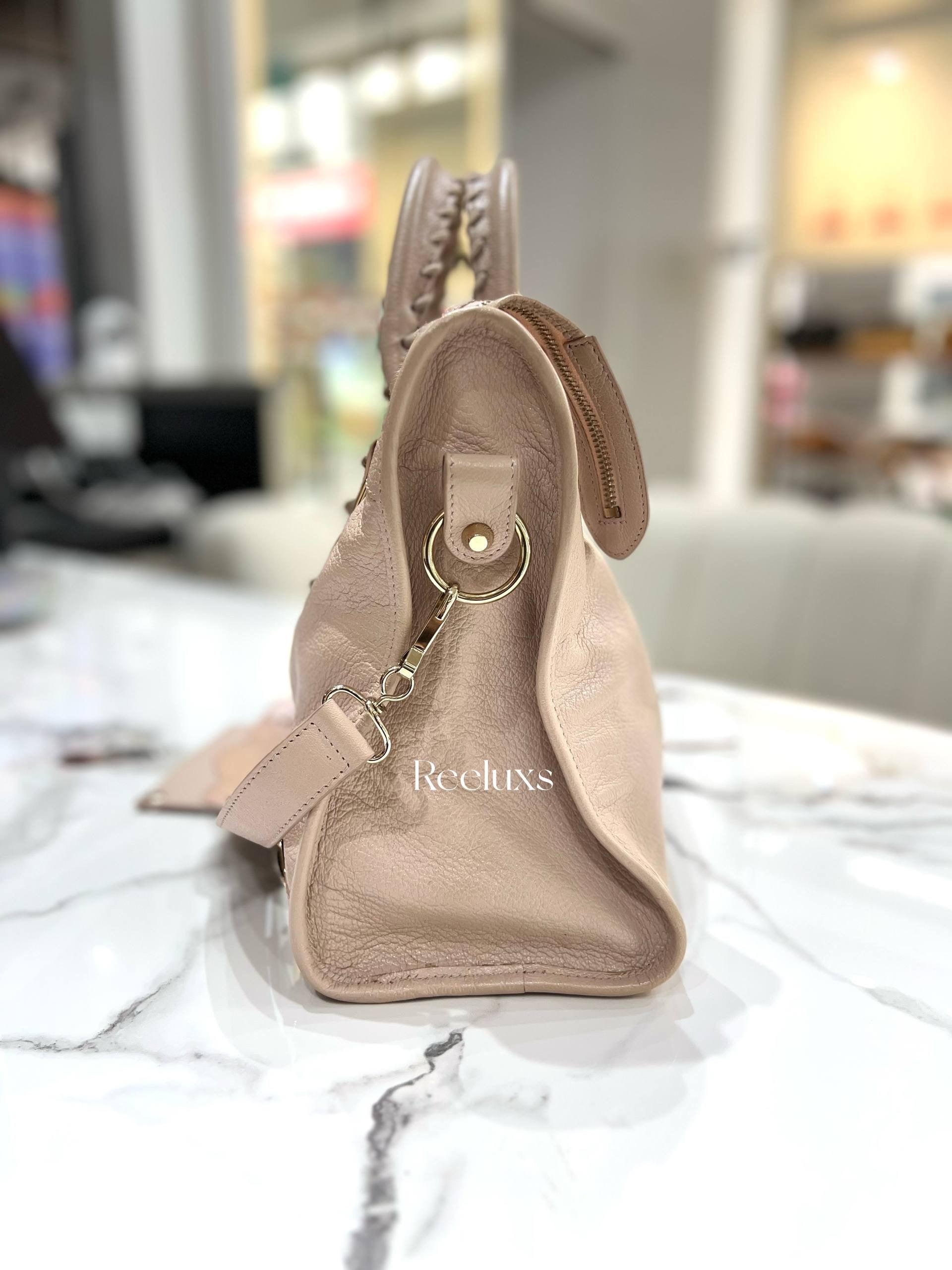 BALENCIAGA Classic Medium Metallic Edge City Bag