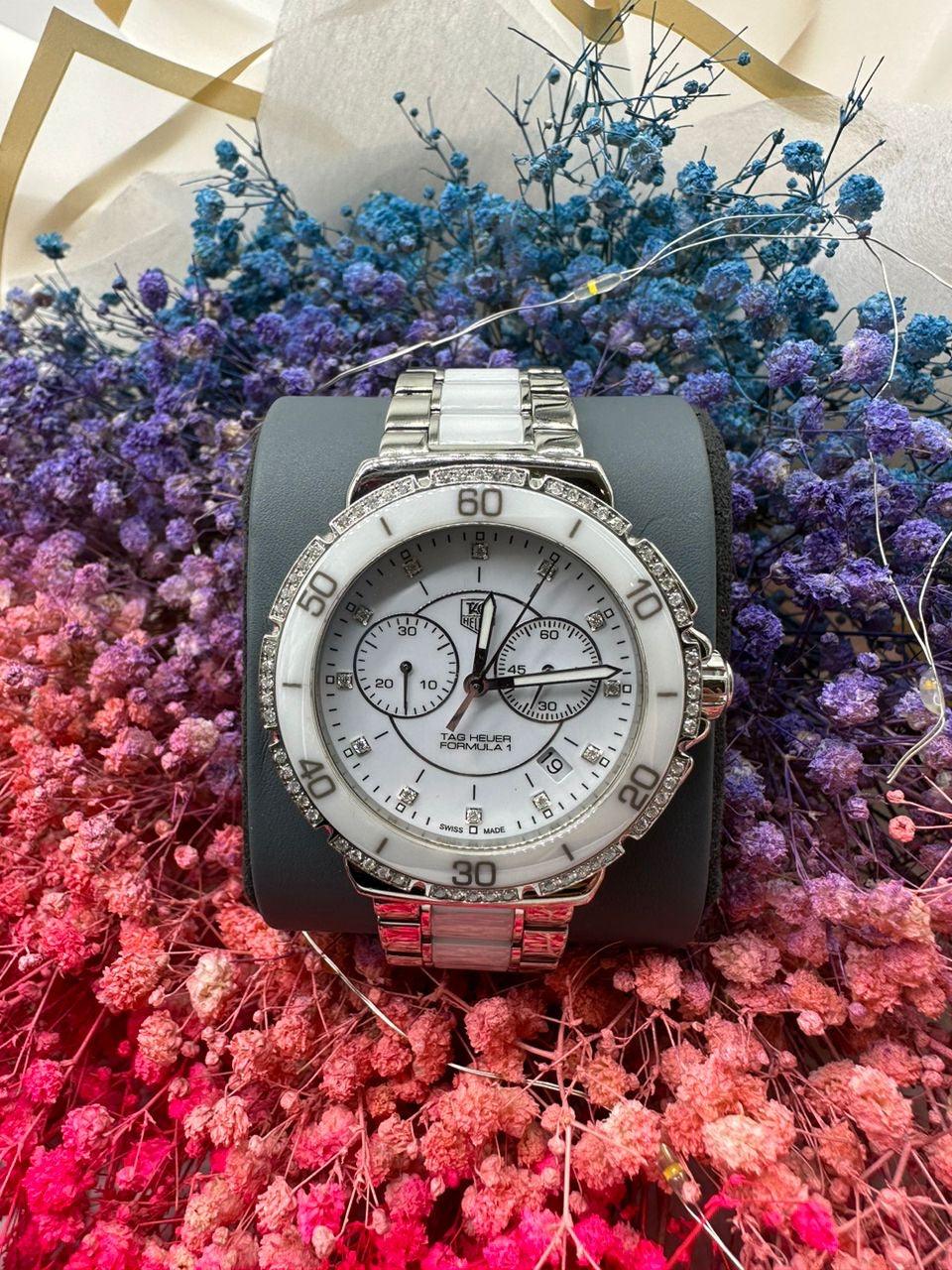 TAG HEUER Formula1 White Dial Diamond Women’s Watch - Reeluxs 