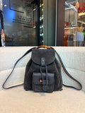 GUCCI Bamboo Backpack Suede Black