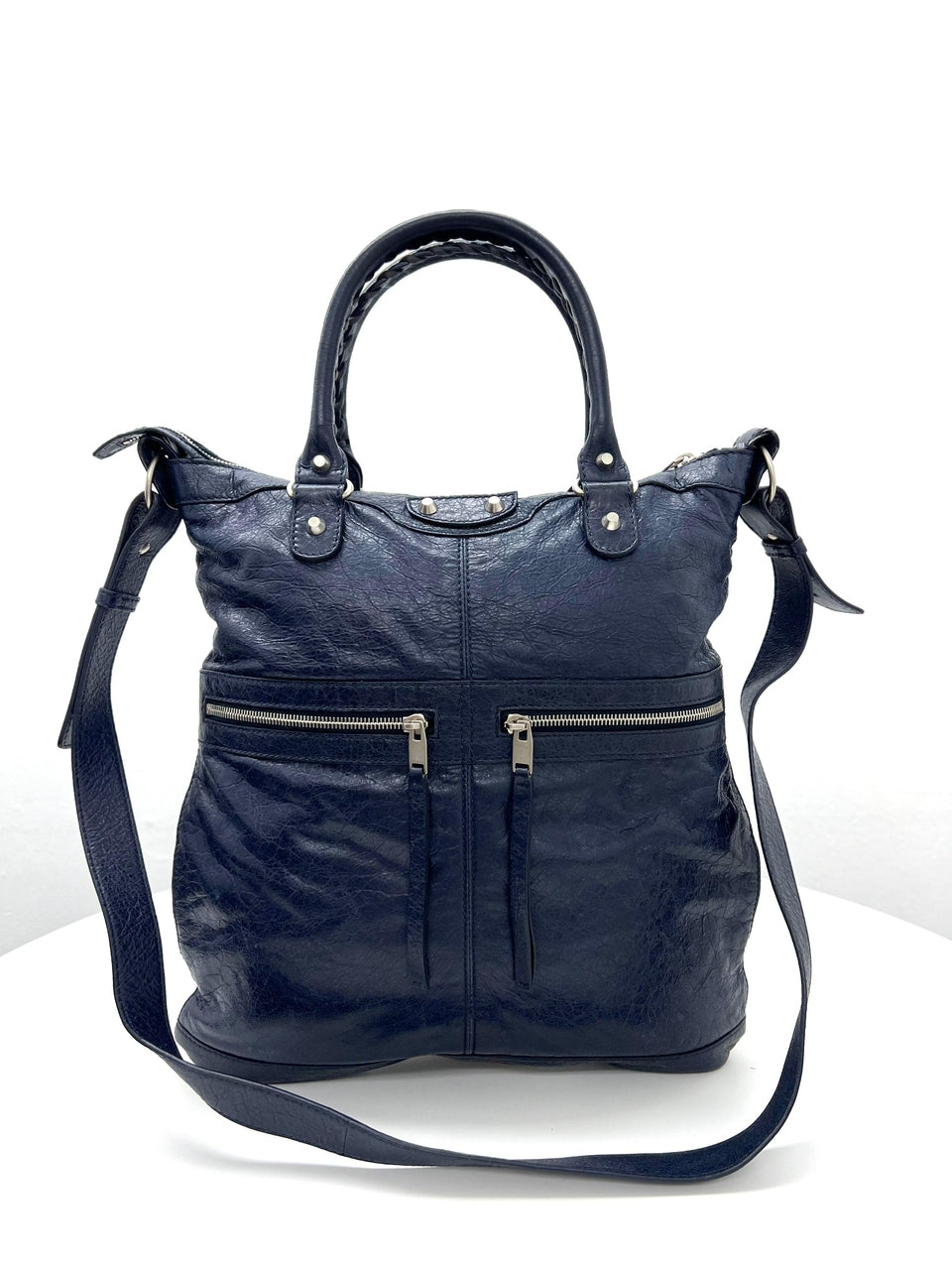 Balenciaga 2-way classic square bag Blue Obscure Lambskin leather - Reeluxs 