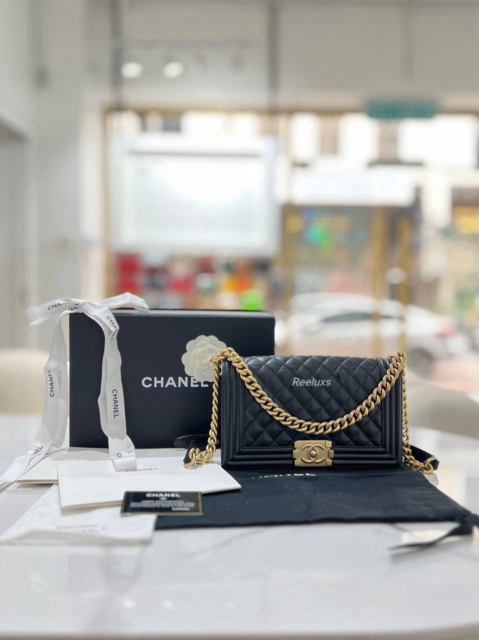 FULL SET CHANEL  Leboy  Medium Shoulder Bag
